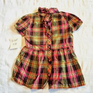 Crazy 8 girls size 7/8 or Medium Hello Fall line 2012 short sleeve blouse VGUC